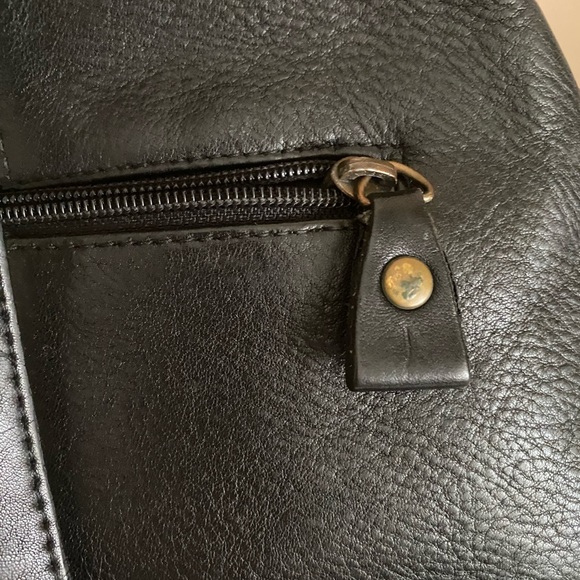 Leather &Co Vintage Retro Real Leather Black  Shoulder Bag Handbag Backpack main image 8